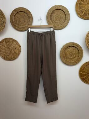Kittenish Brown Pinstriped Pants Medium